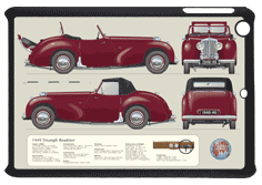 Triumph Roadster 2000 1946-49 Small Tablet Covers